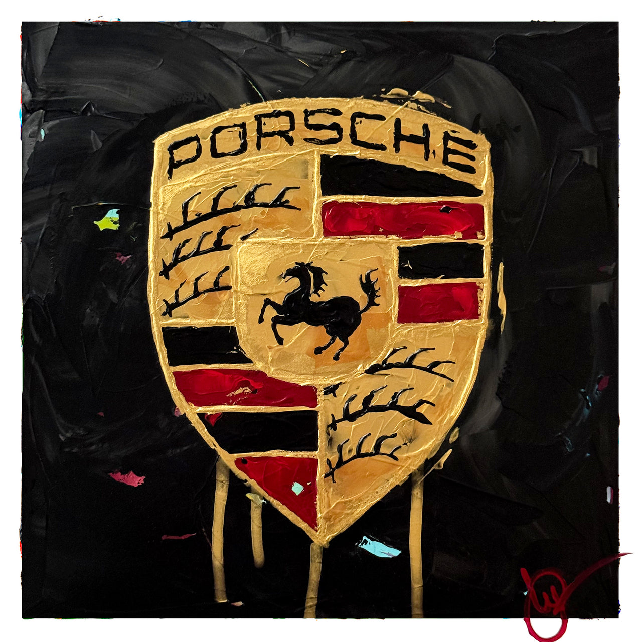 Porsche Emblem 62 - Black