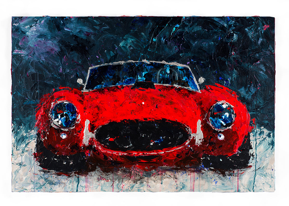 Ferrari フェラーリ 512TR テスタロッサ 額装 油絵 絵画 跳ね馬 赤い