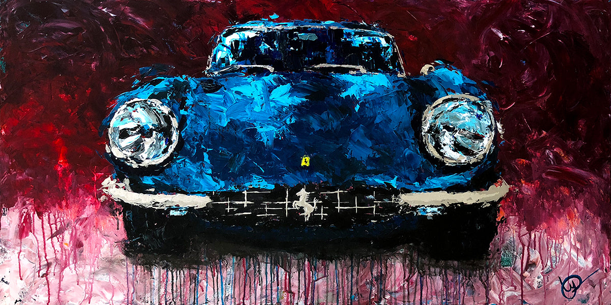 ​【希少アーカイブ】LUNA MATTINO デコラティブ・ヴィンテージ Luna - 1969 Ferrari 365 GTC - Giclée