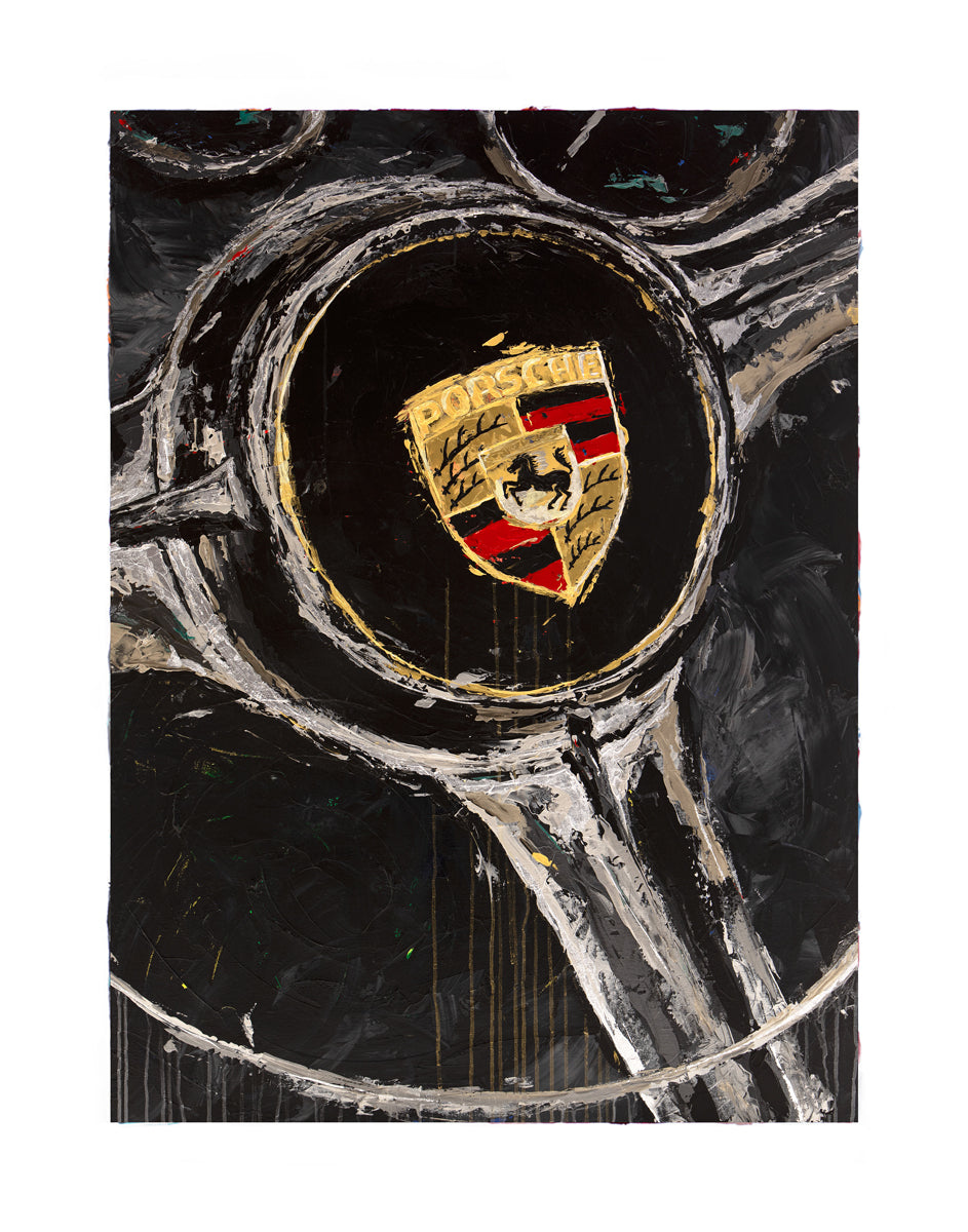 Abstracted Air 5 - 1960 356B Steering Wheel - Print