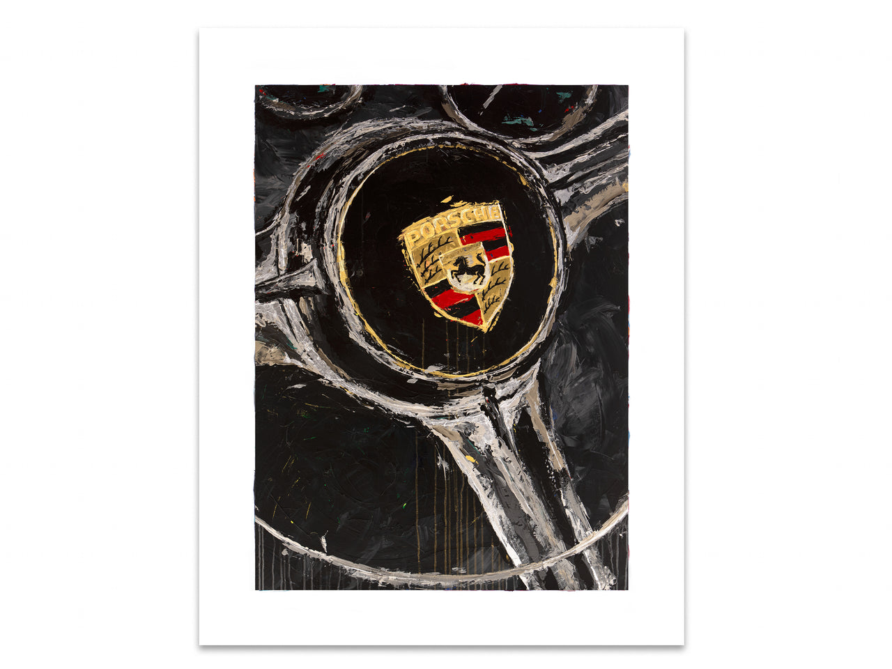Abstracted Air 5 - 1960 356B Steering Wheel - Print