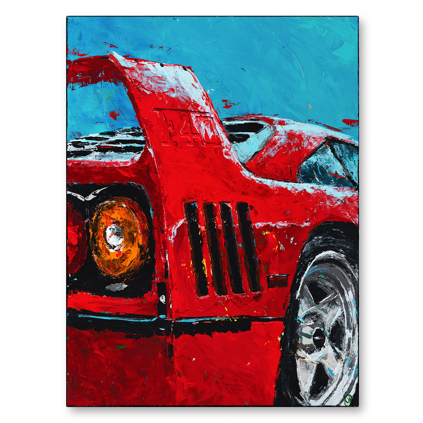 油絵　肉筆絵画　F40サイズ　「Paris」 Scuderia: F40 - 1993 LM - Giclée
