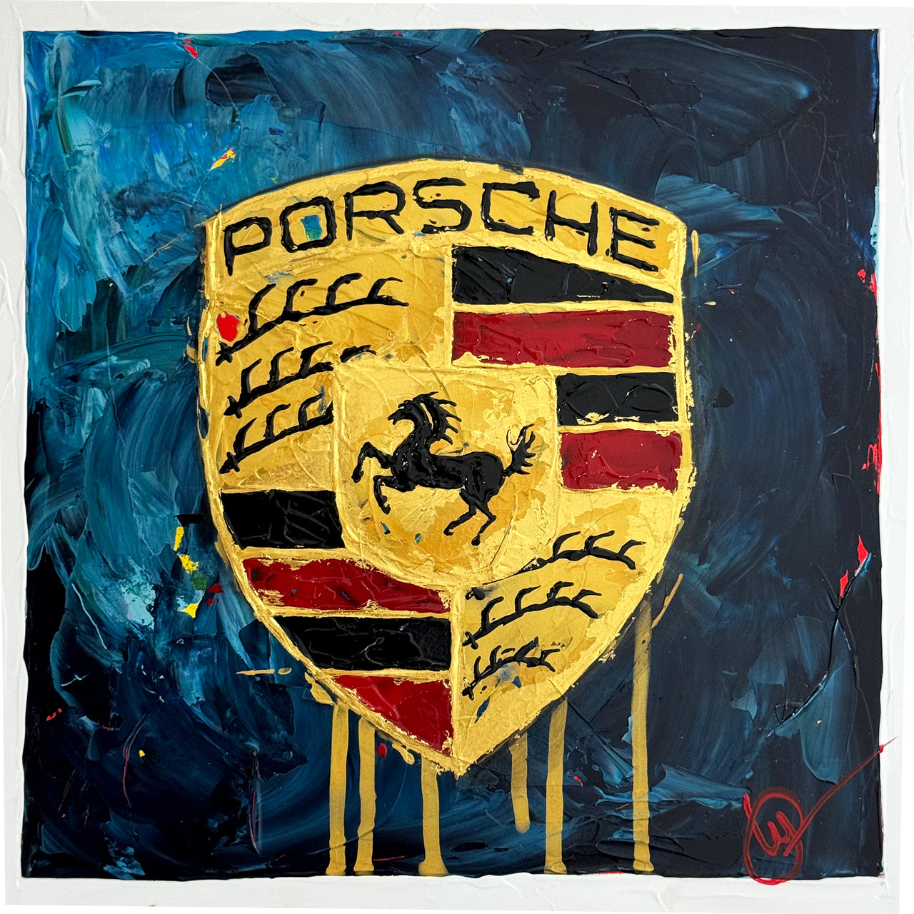 Porsche Emblem 60 - Blue