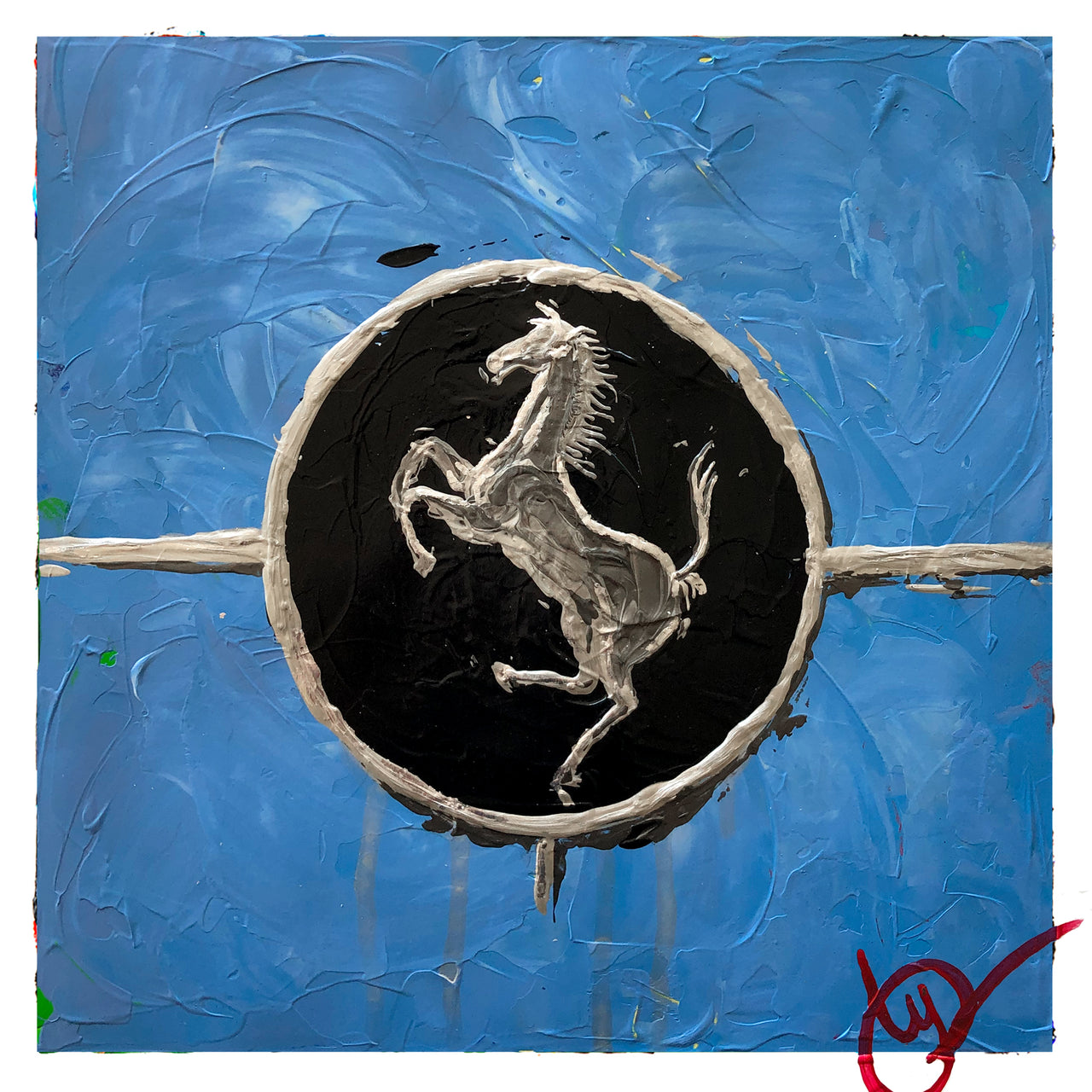 Cavallino Abstracted 2 - Light Blue
