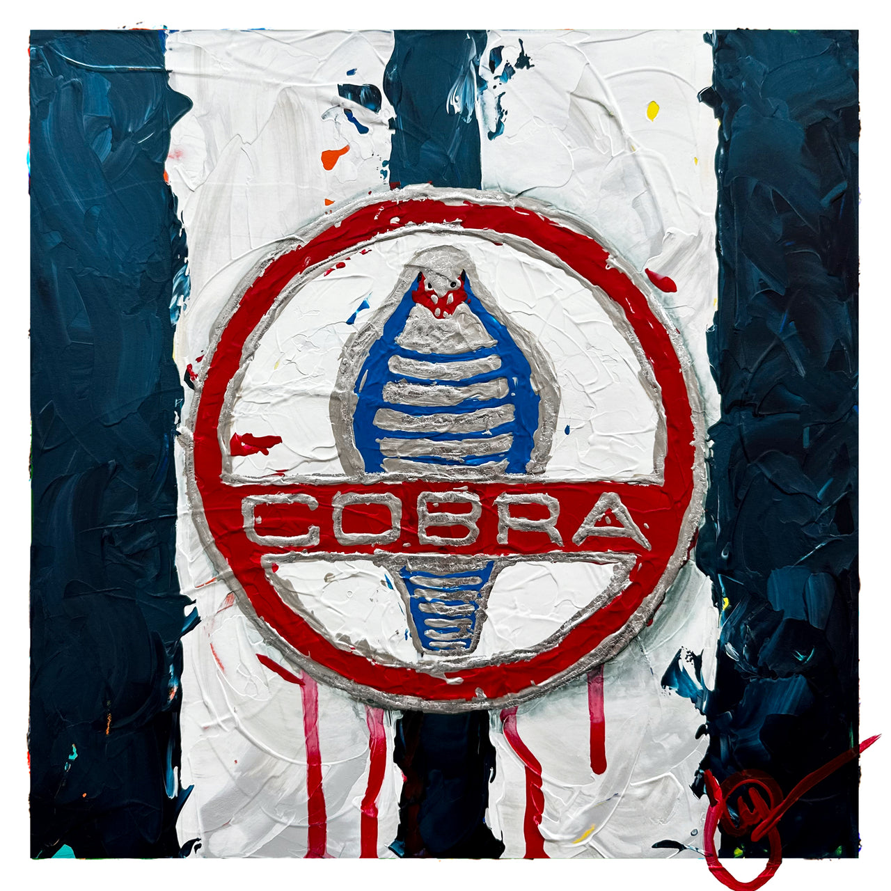Cobra Emblem 4 - Blue & White
