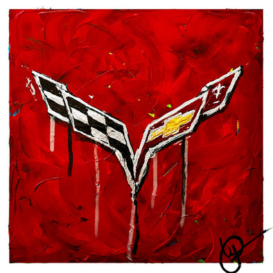 Corvette Emblem 3 - Red