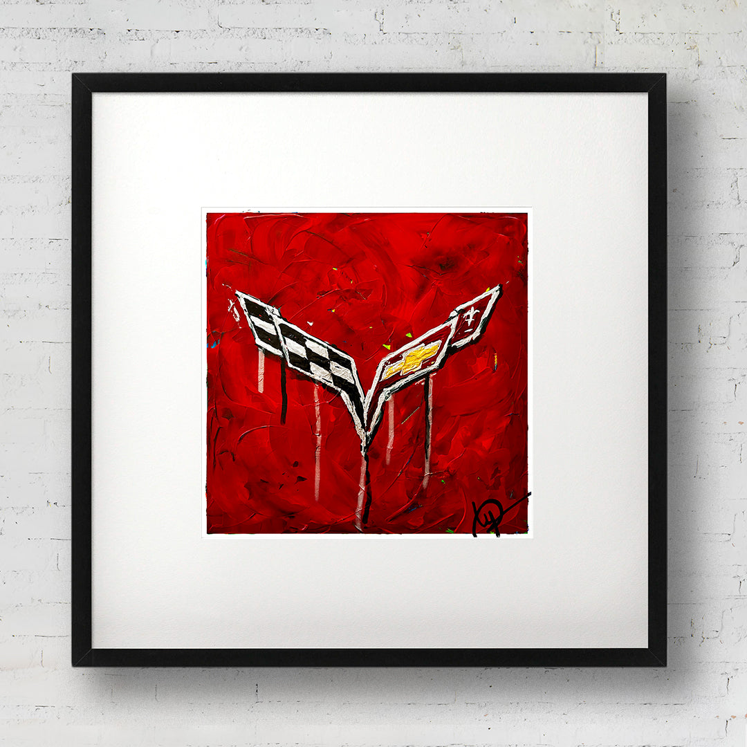 Corvette Emblem 3 - Red