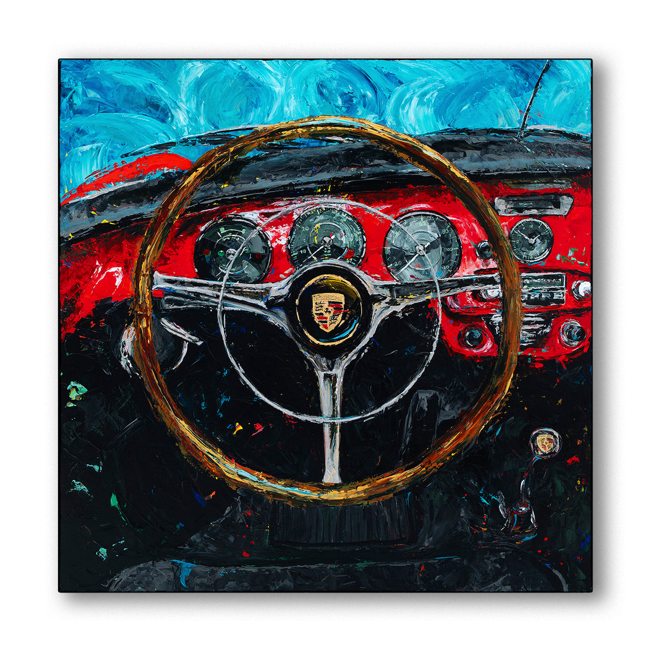Das Cockpit - 1964 Porsche 356 Carrera 2 - Giclée