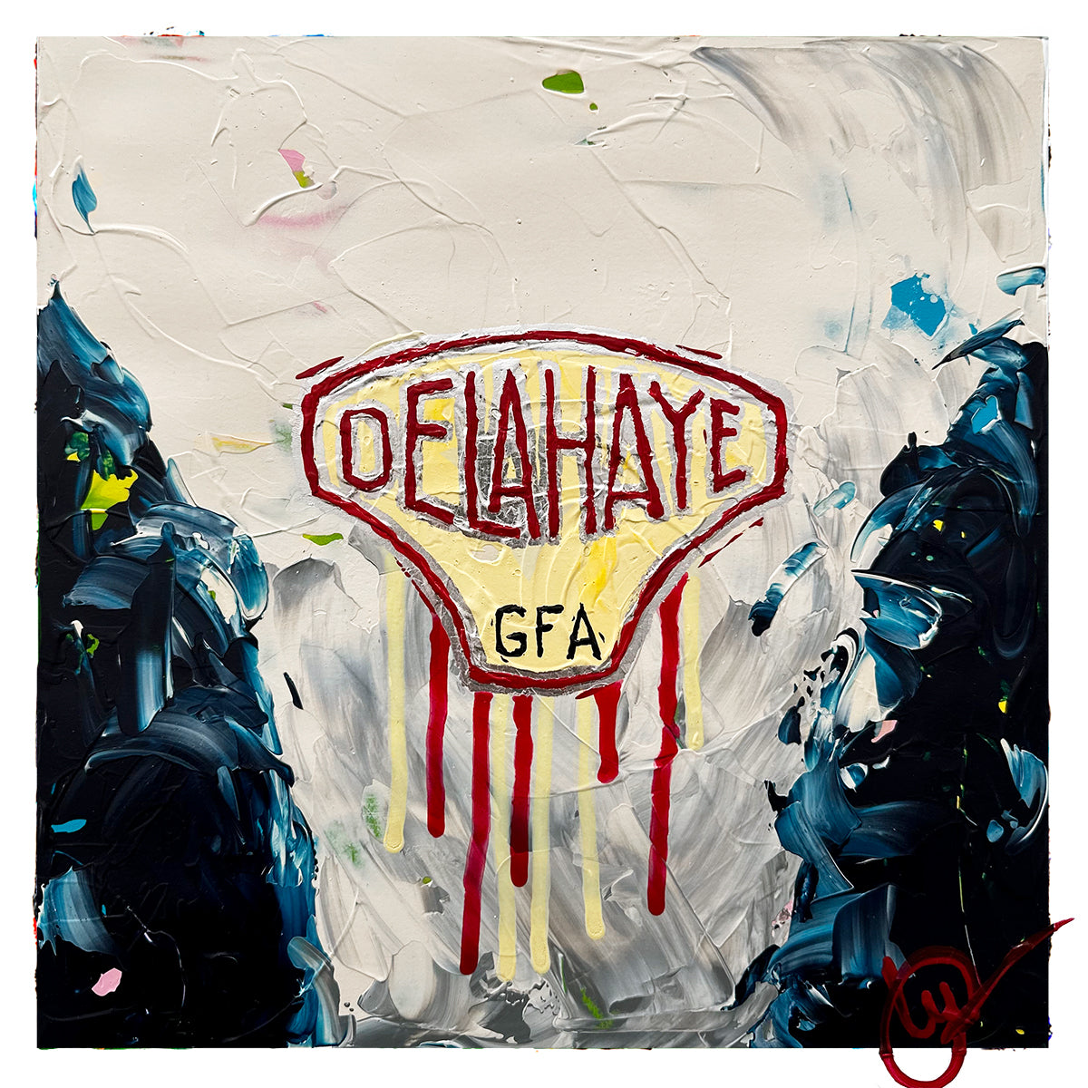 Delahaye Abstracted 1 - Blue & Ivory