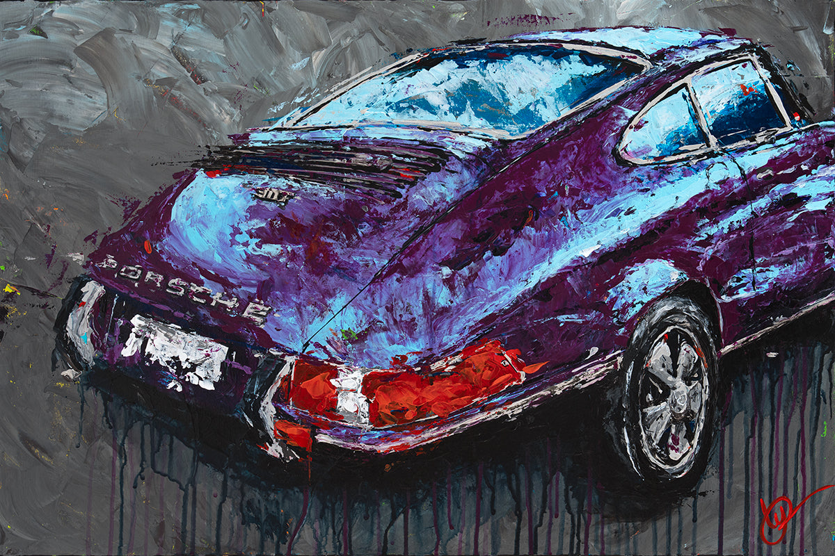 Eggplant - 1972 Porsche 911T - Giclée