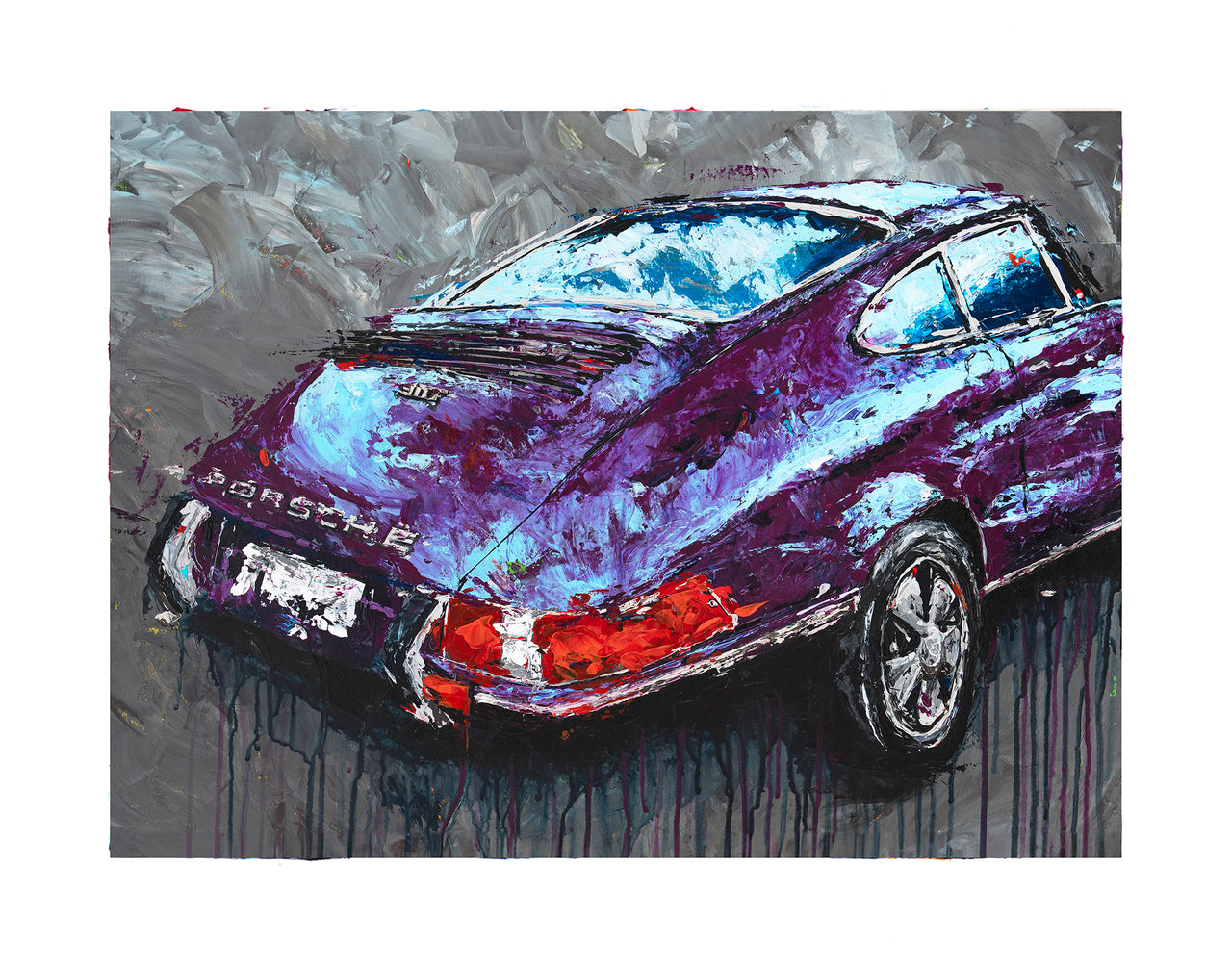 Eggplant - 1972 Porsche 911T - Print