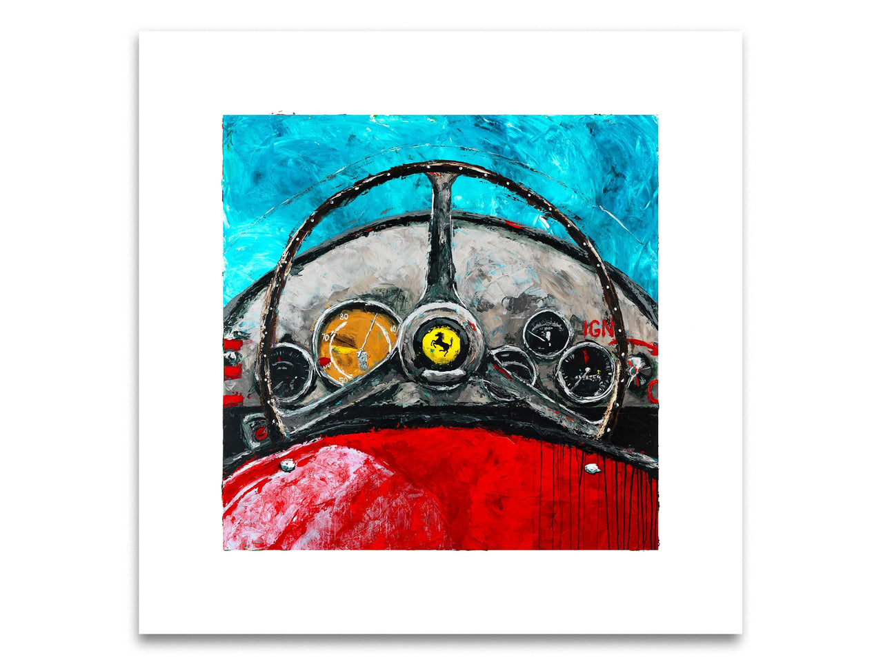 Il Volante - 1954 Ferrari 625 F1 Steering Wheel - Print