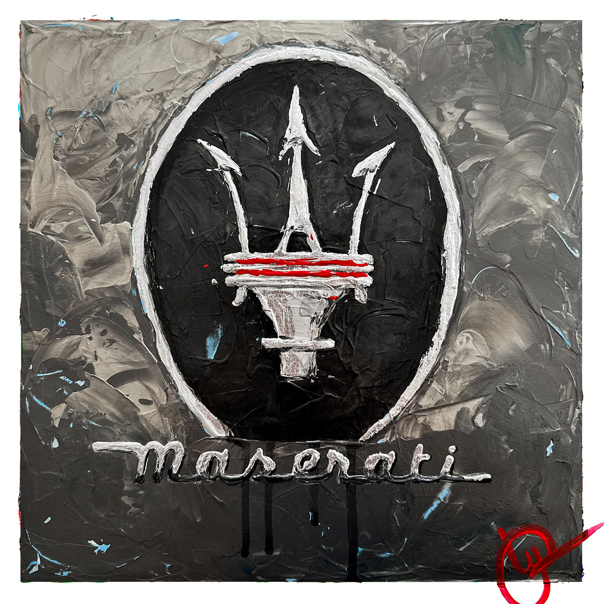 Maserati Emblem 3 - Silver