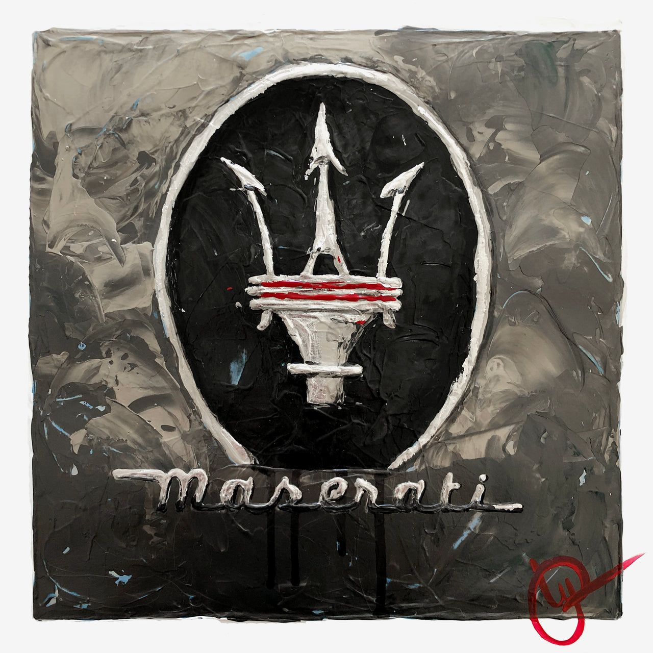 Maserati Emblem 2 - Gun Metal Gray