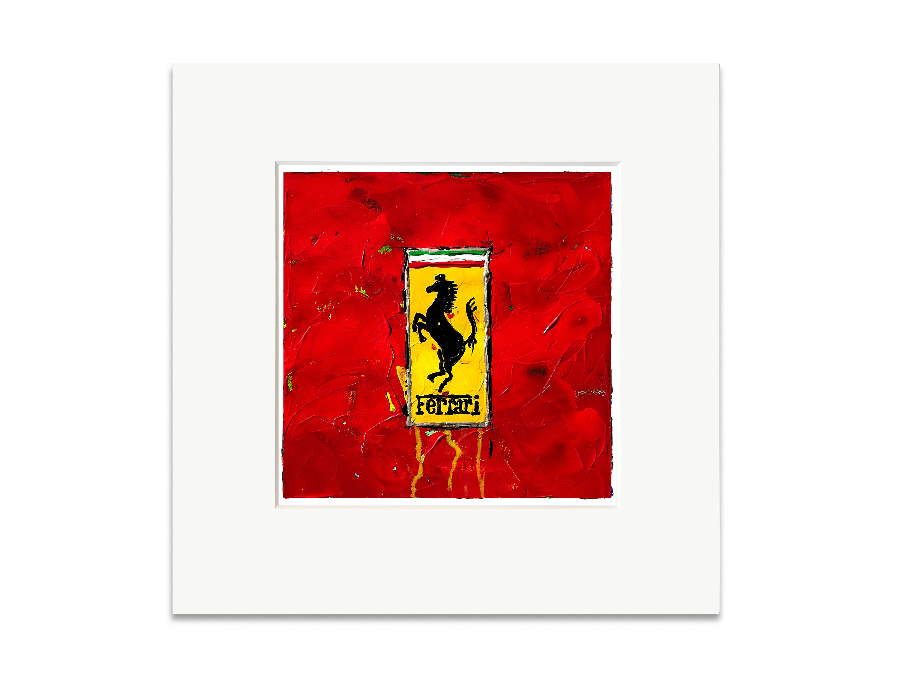 FERRARI 刺繍ロゴ入りデザインジャンパー　　　新品未使用品　Lサイズ　赤 FERRARI 刺繍ロゴ入りデザインジャンパー 新品未使用品 Lサイズ
