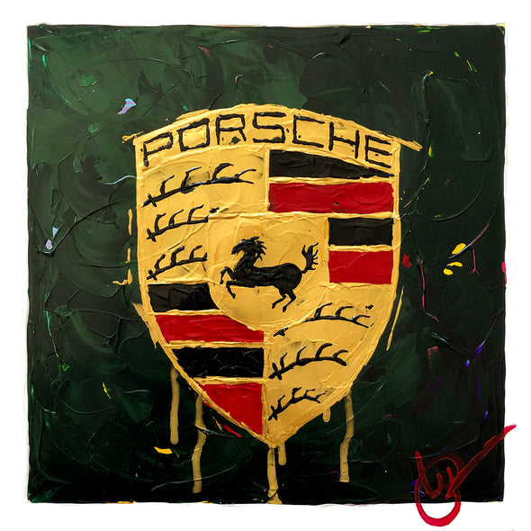 Porsche Emblem 30 - Dark Green