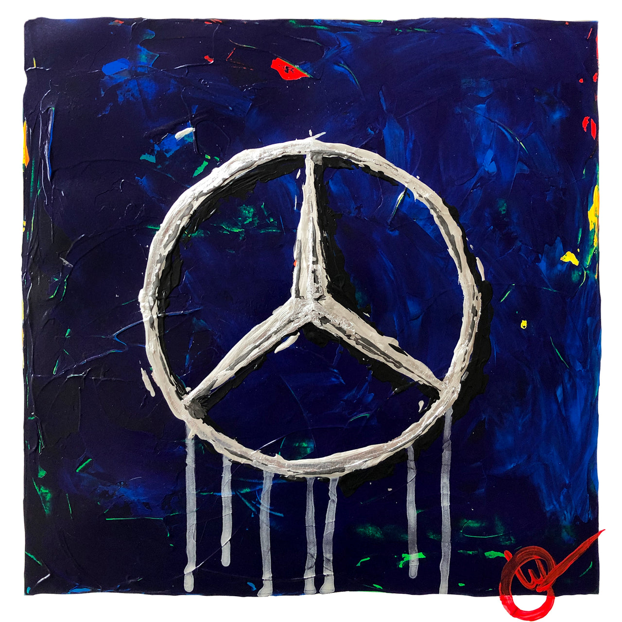 Mercedes Emblem 7 - Blue