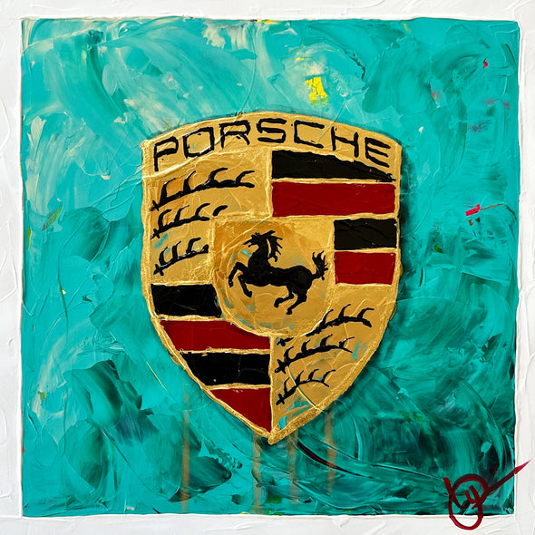 Porsche Emblem 56 - Turquoise