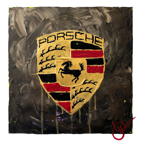 Porsche Emblem 21 - Brown