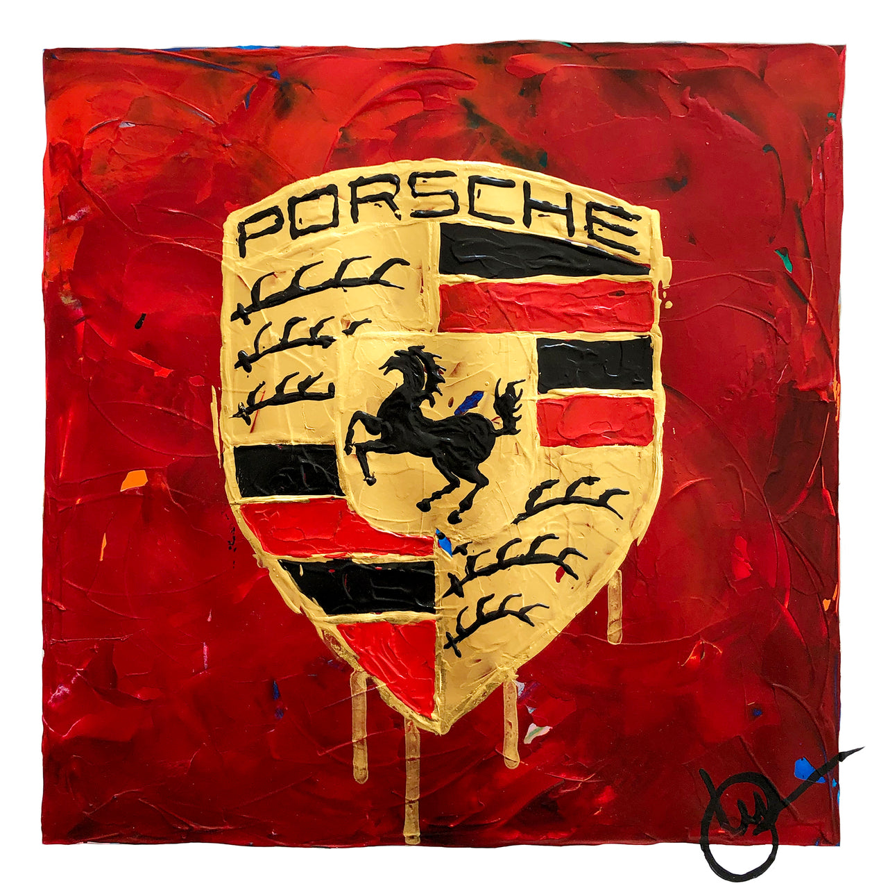 Porsche Abstracted 36 - Dark Red