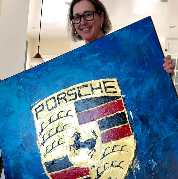 Porsche Emblem 40 - Blue "SPECIAL EDITION"