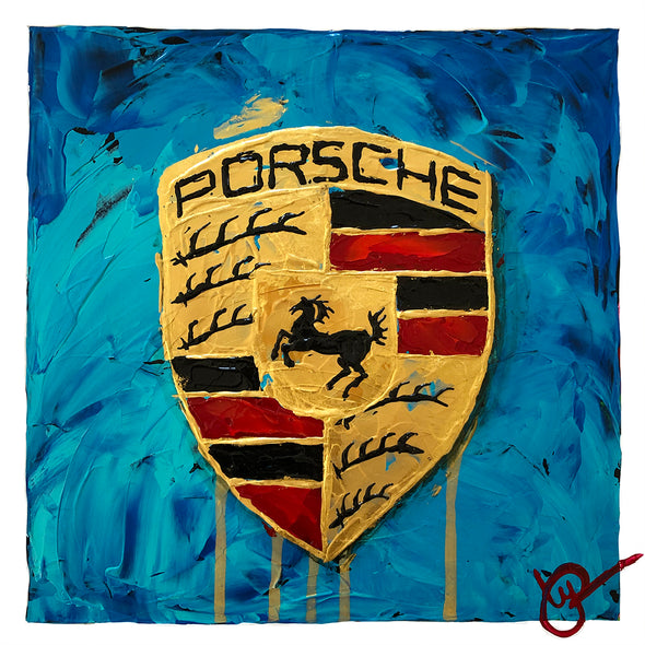 Porsche Emblem 44 - Turquoise