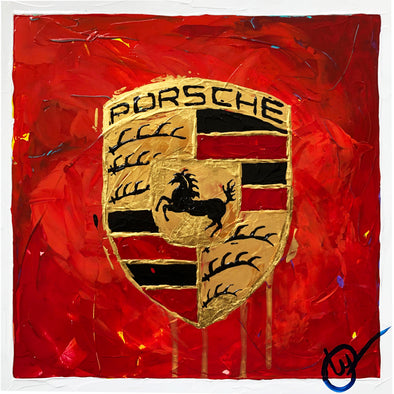Porsche Emblem 47 - Red