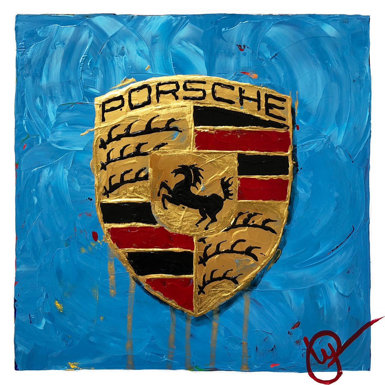 Porsche Emblem 49 - Light Blue