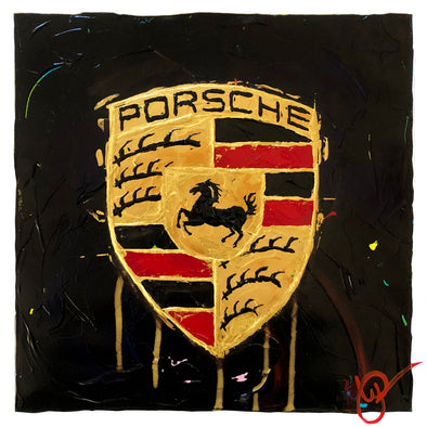 Porsche Emblem 50 - Black