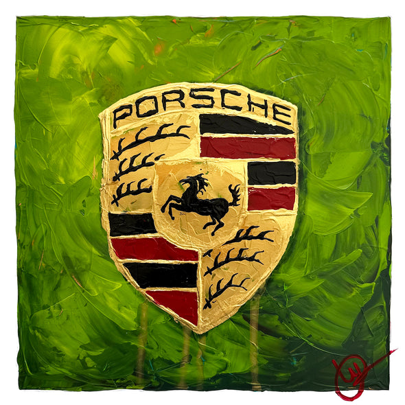 Porsche Emblem 52 - Olive Green