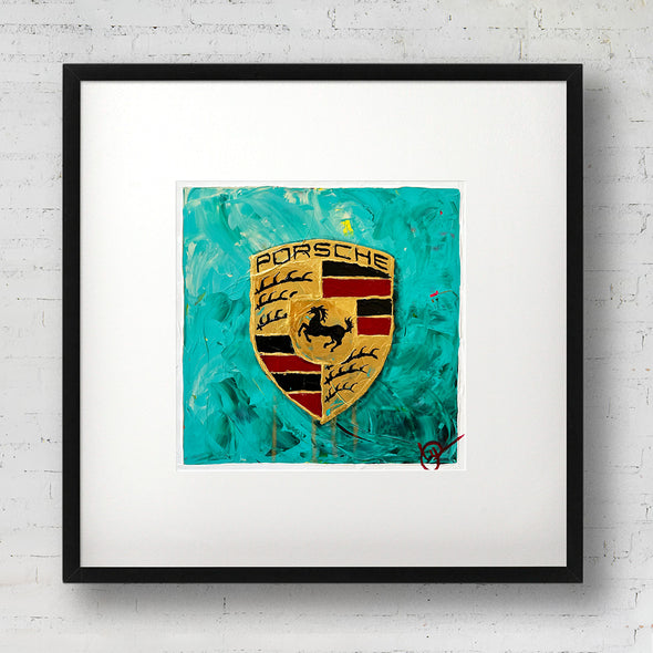 Porsche Emblem 56 - Turquoise