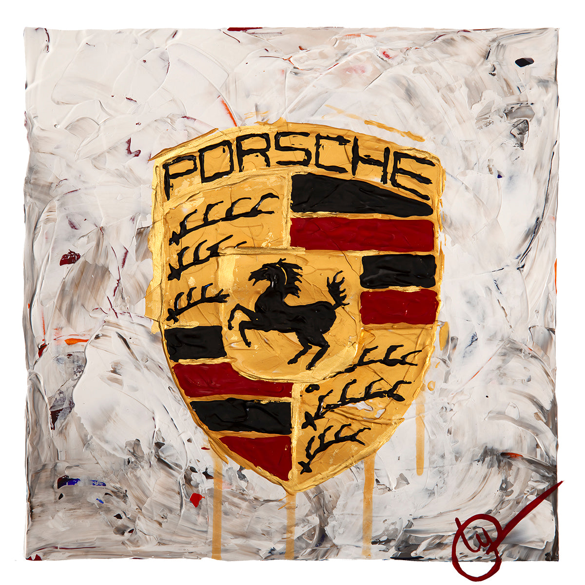 Porsche Emblem 23 - White